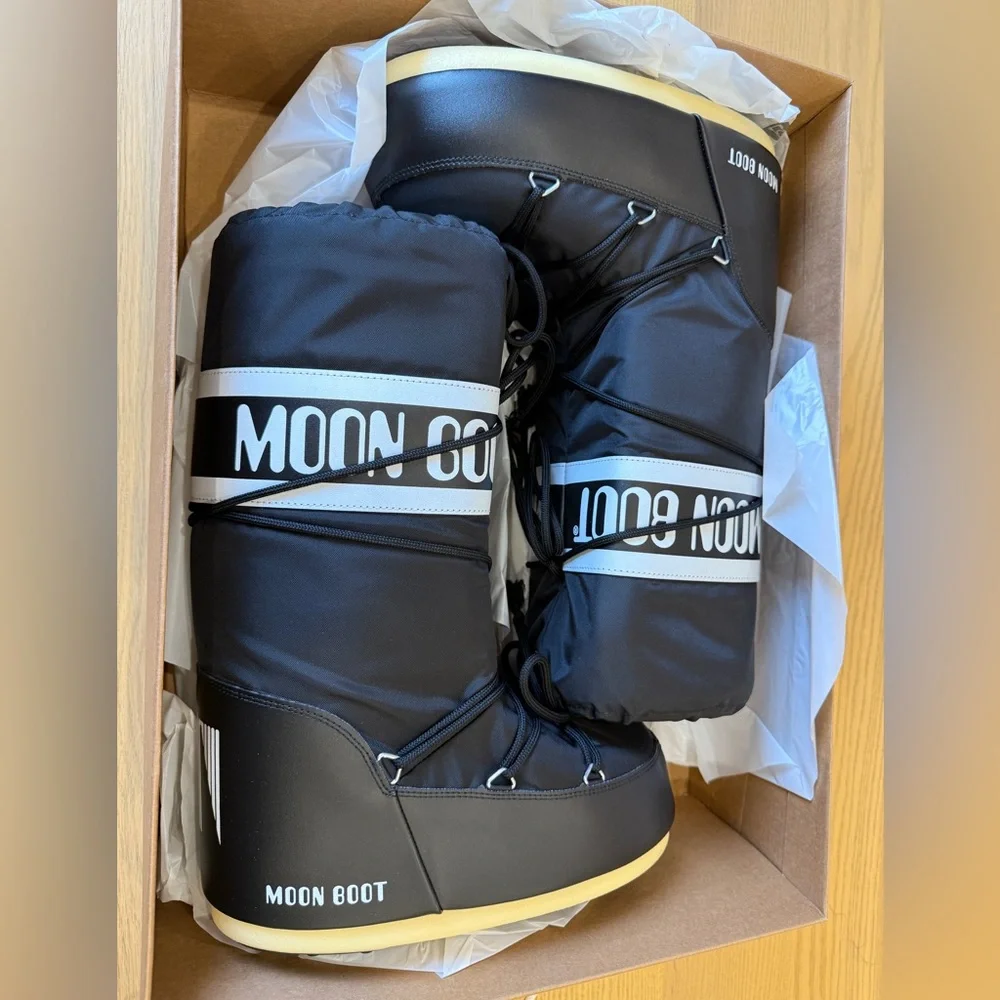 Moon Boot Icon Nylon Black Snow Boots - Picture 2 of 4